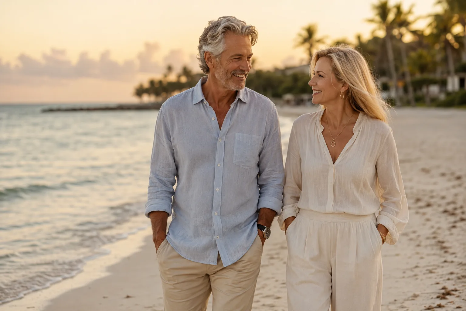 ChatGPT Image May 27, 2026, 10_21_03 AM older man and woman walking on beach after starting their sarasota concierge doctor membership